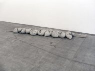 Ahnen (ancestors), 2010, iron, concrete, 342 x 38 x 17 cm
